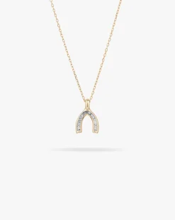 Baguette Wishbone Necklace