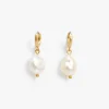 Baroque Pearl Mini Hoop Earrings