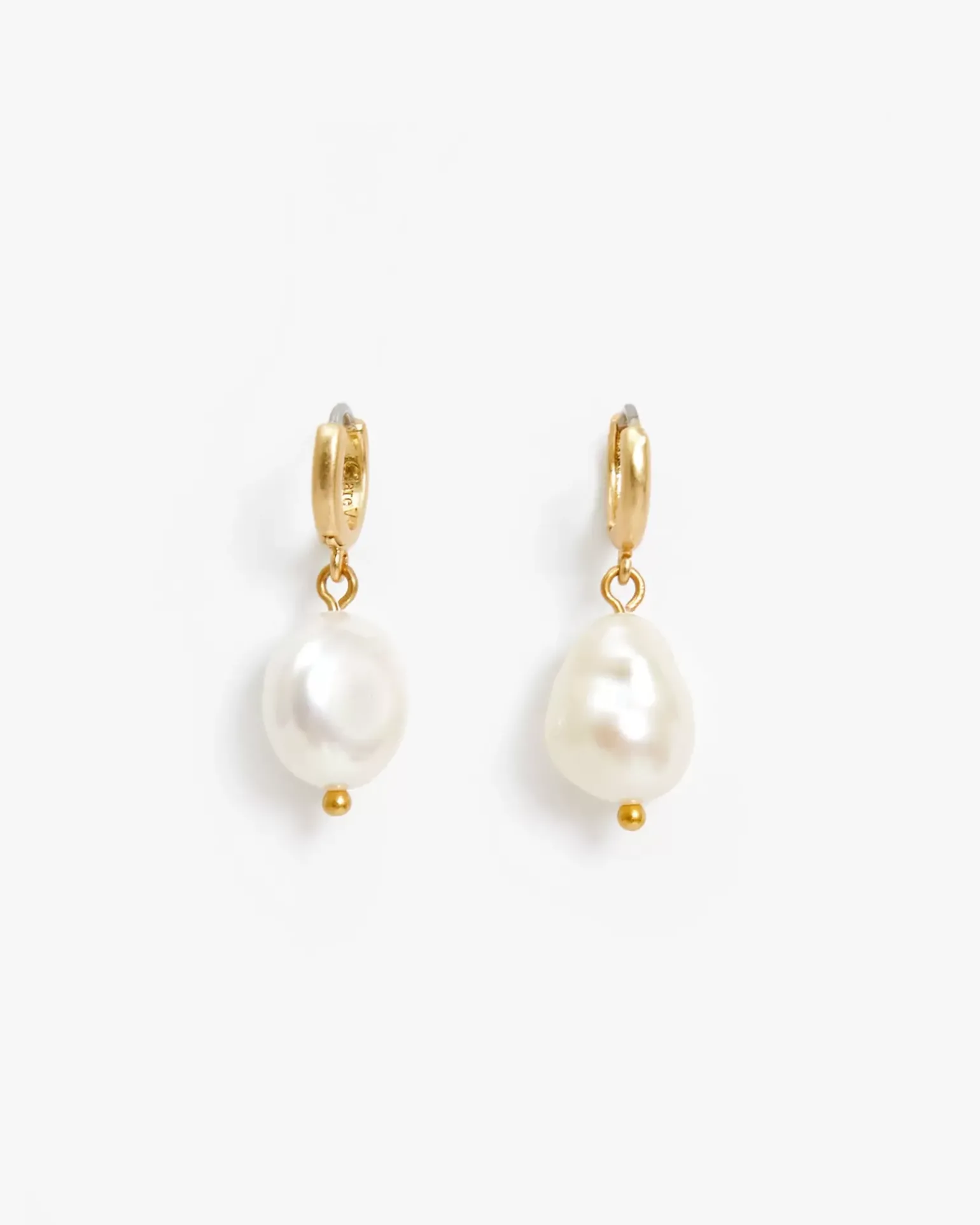 Baroque Pearl Mini Hoop Earrings