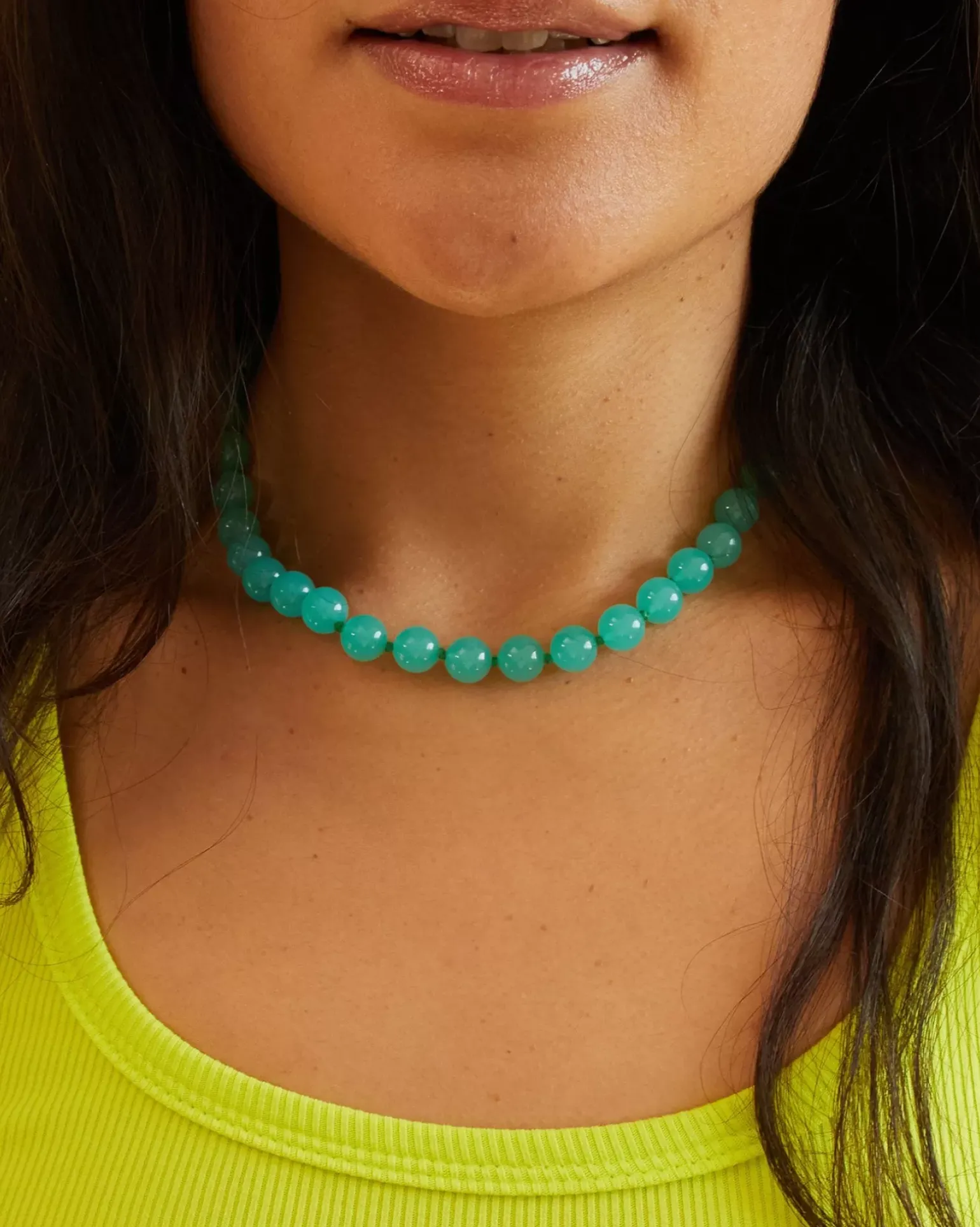 Beaded Glass Strand Necklace