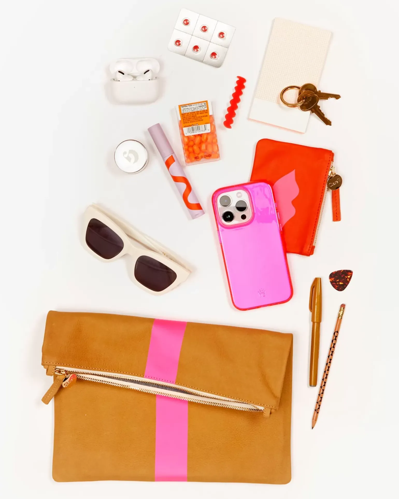 Foldover Clutch W/ Tabs