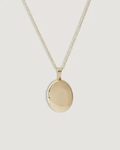 Maison Oval Locket I W/ Rolo Chain