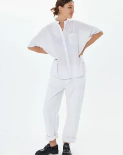 Oversized Stand Collar Shirt