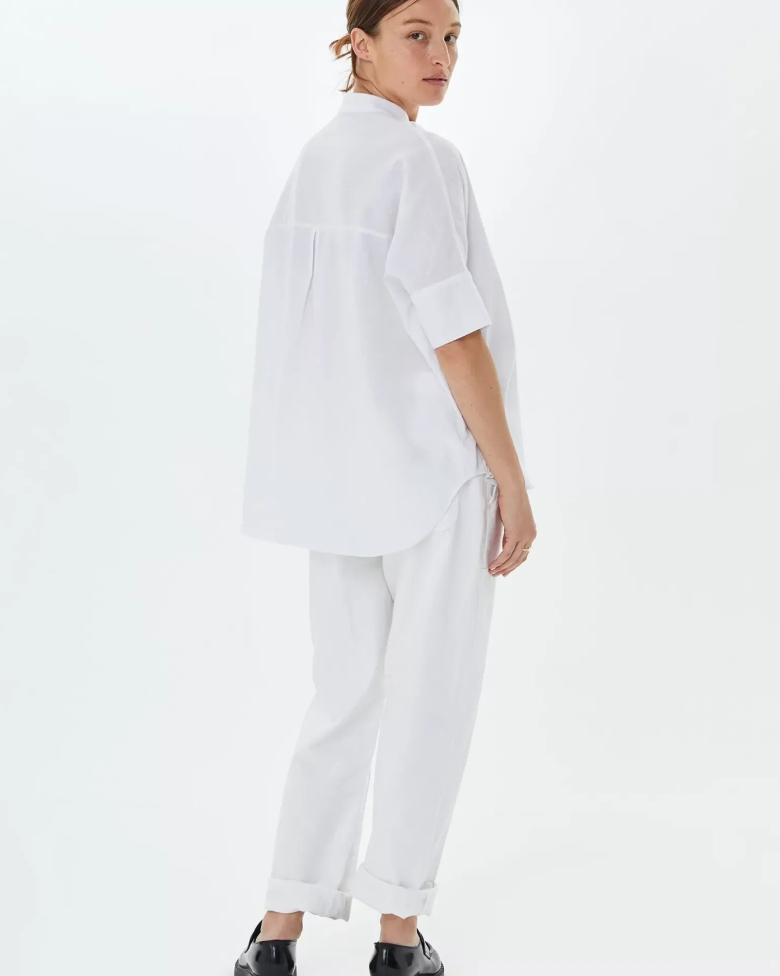Oversized Stand Collar Shirt