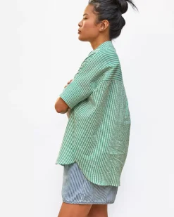 Oversized Stand Collar Shirt